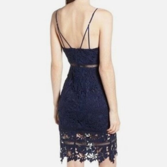 ASTR The Label Navy Lace Midi Dress XL - Picture 2 of 11